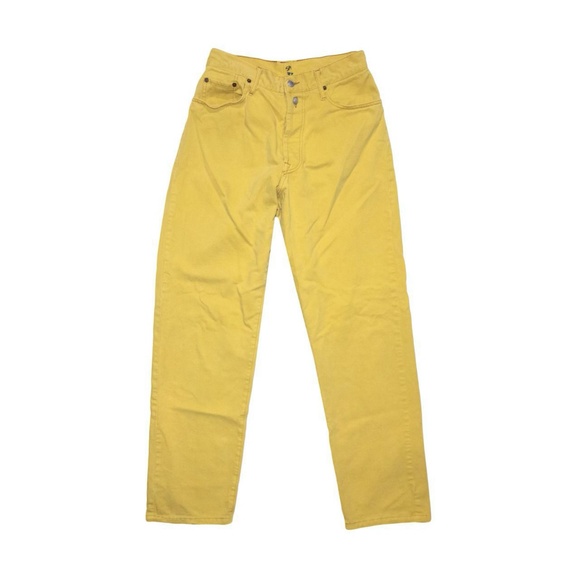 Vintage 90’s Yellow Highwaisted Replay Baggy Jeans Button Fly - Picture 1 of 3